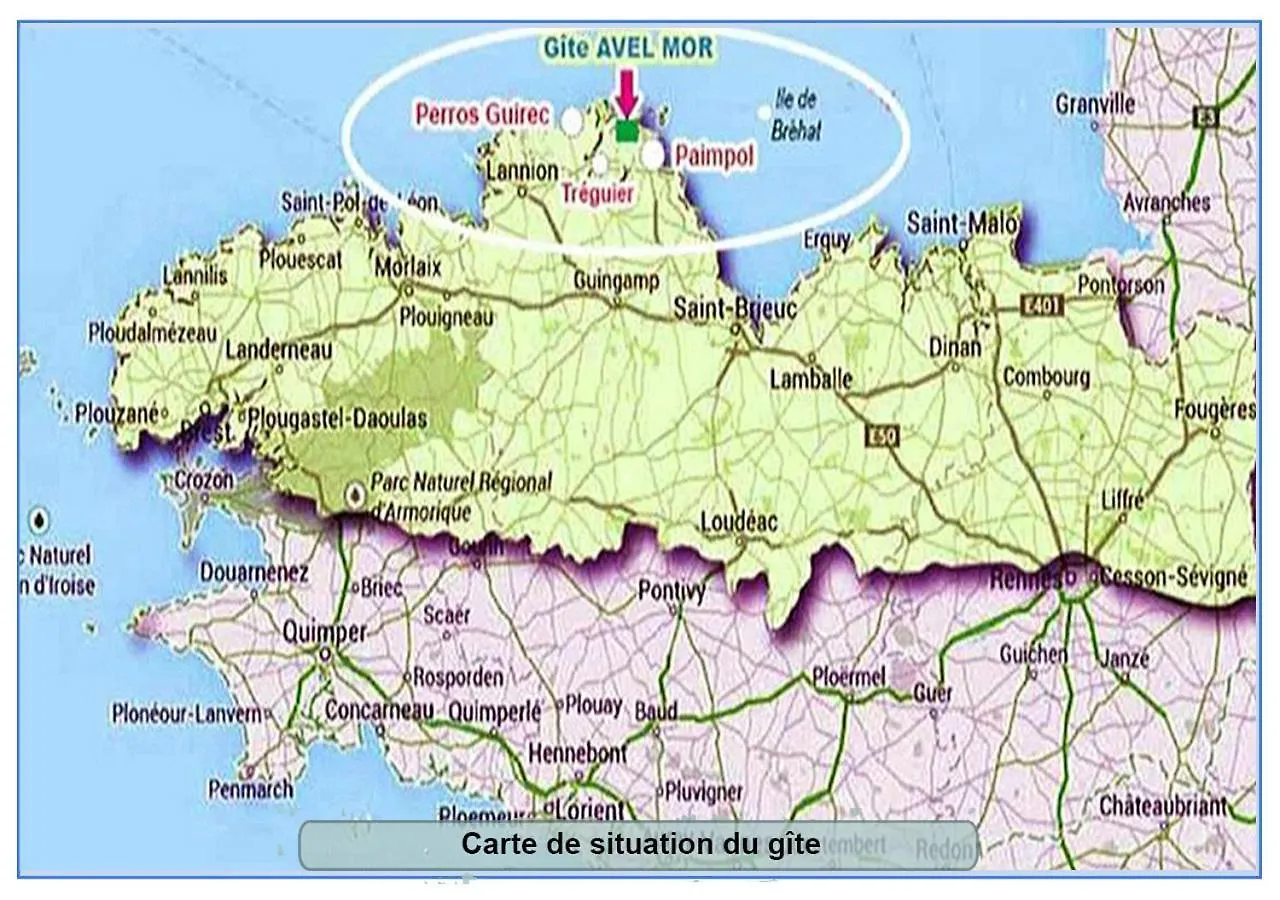 Holiday home Gite Entre Paimpol Brehat Et Perros Guirec Cote De Granit Rose Vue Terre Mer Plouguiel
