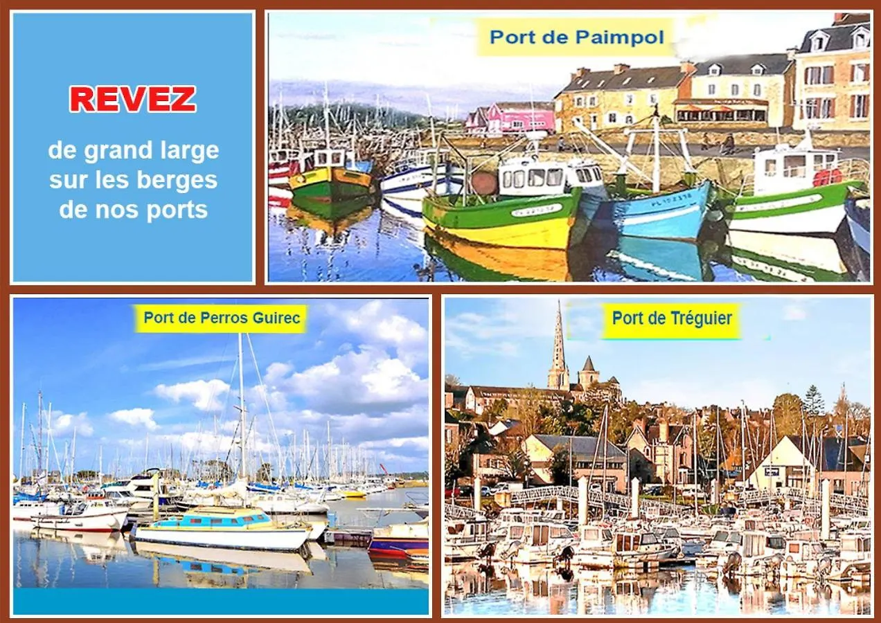 Gite Entre Paimpol Brehat Et Perros Guirec Cote De Granit Rose Vue Terre Mer Plouguiel Tatil Evi