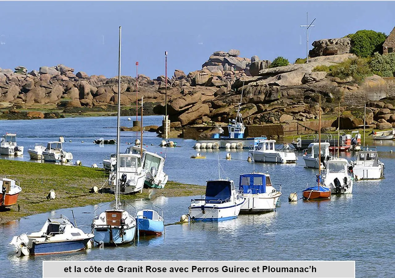 Gite Entre Paimpol Brehat Et Perros Guirec Cote De Granit Rose Vue Terre Mer Plouguiel 0*,  フランス